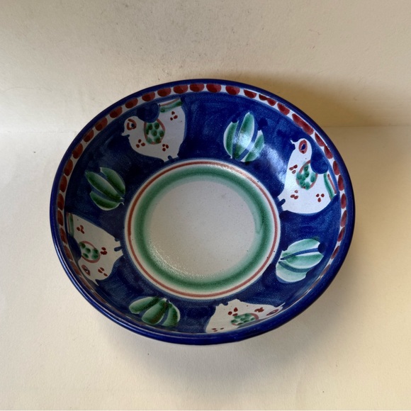Solimene Italy Pasta Cereal Soup Bowl Chicken Blue Italy - Picture 4 of 9